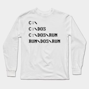 C DOS RUN Long Sleeve T-Shirt